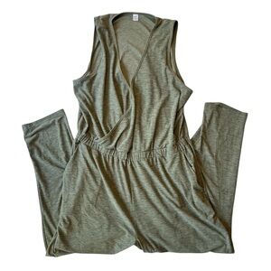 Old Navy Active Breathe On jumpsuit XXL Green Sleeveless Knit Tapered leg Lounge
